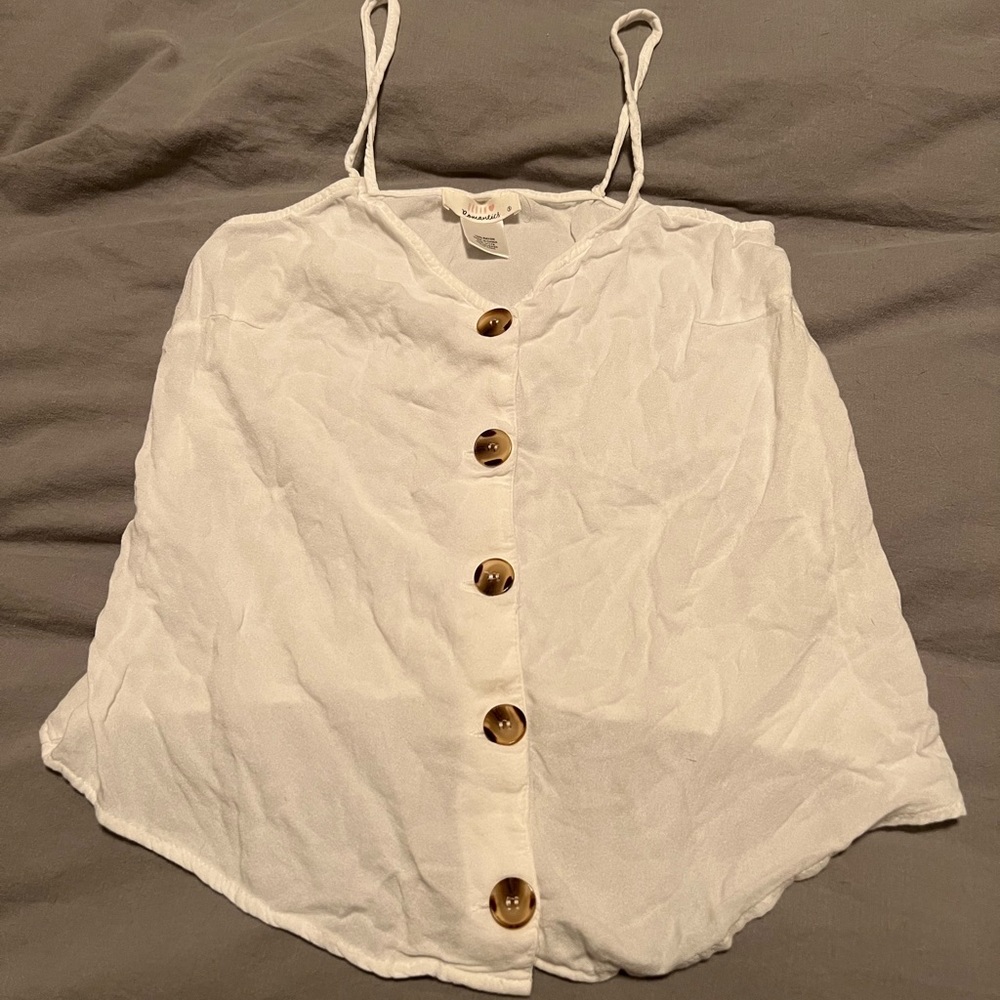 Urban Romantics Lightweight Flowy Tank Top Womens Sz Small White